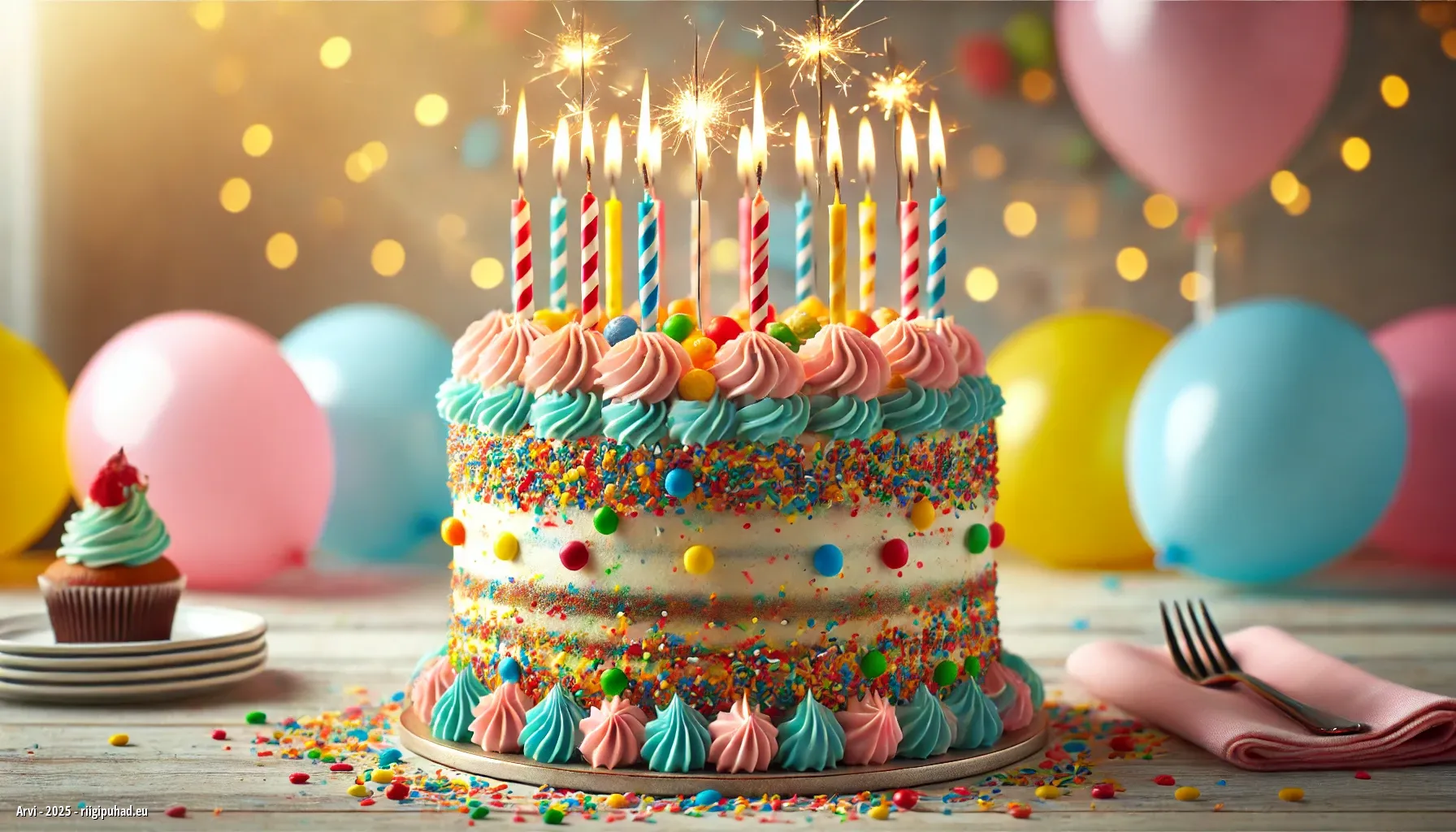 Arvi magus hetk nimepäeval koos tordiga