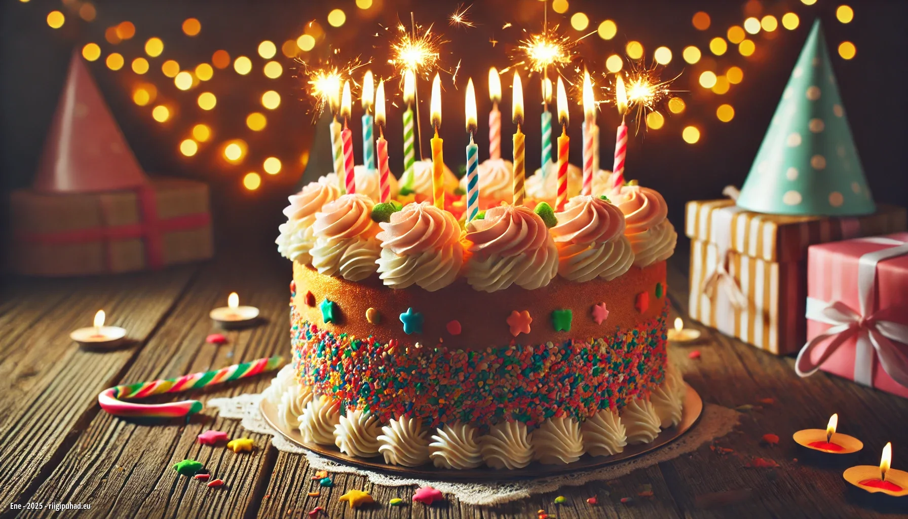 Ene nimepäeva tähistamine maitsva tordiga