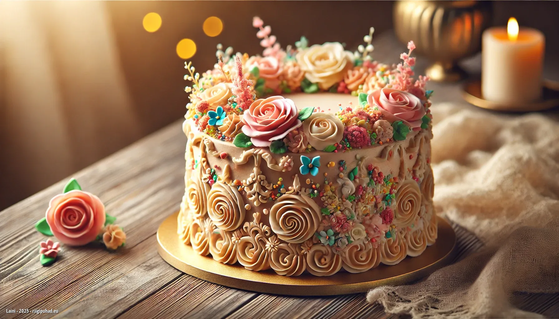 Laini nimepäev - koogiga kaetud nimepäevalaud