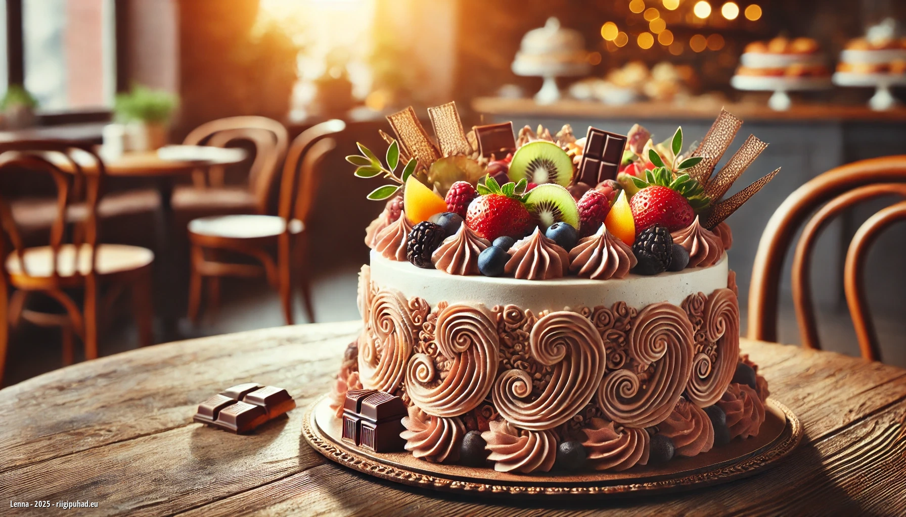 Lenna nimepäev - koogiga kaetud nimepäevalaud