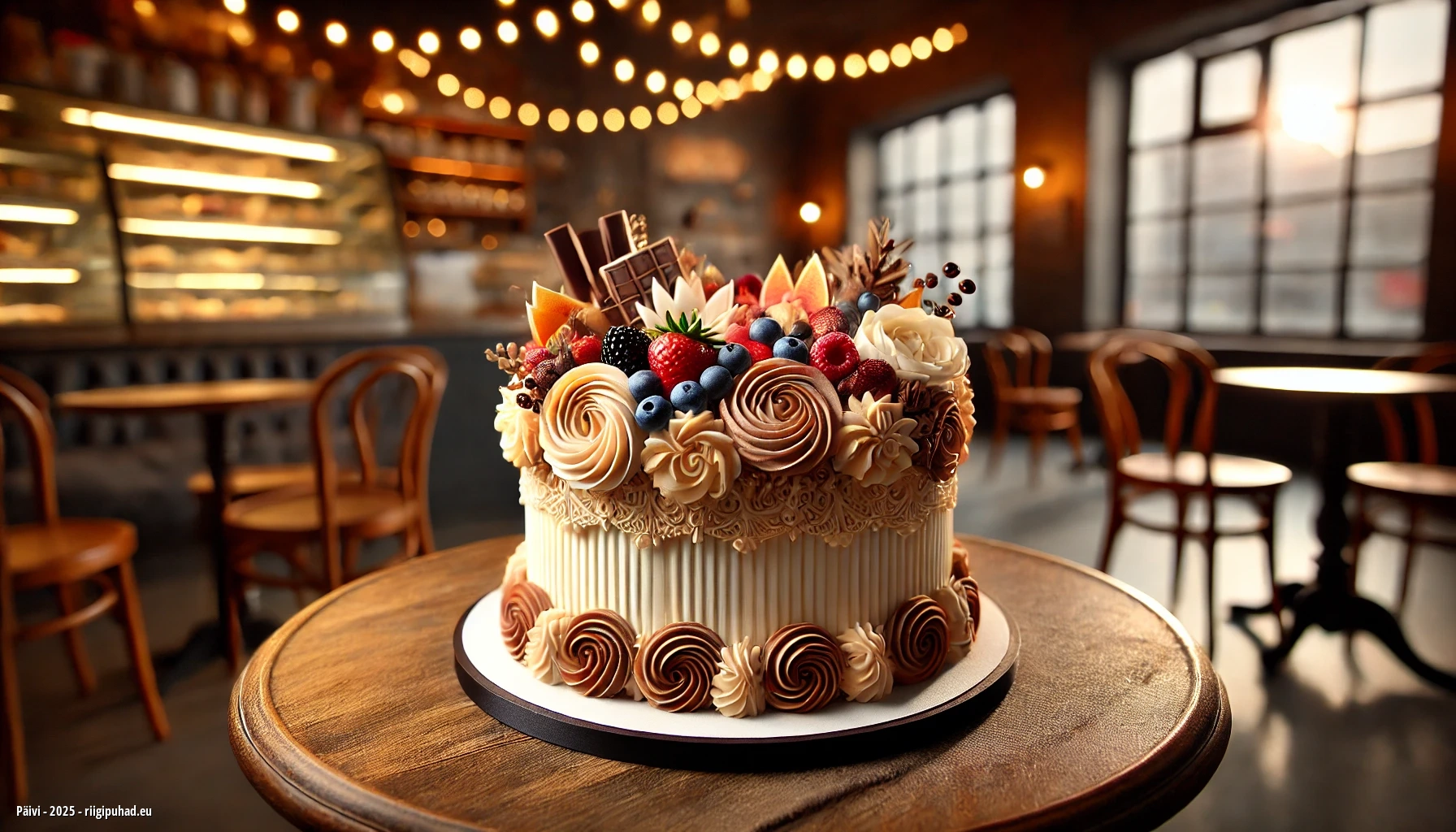 Päivi nimepäevapidu tordiga