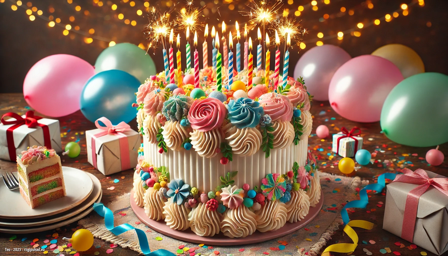 Teo nimepäeva tähistamine uhke tordiga