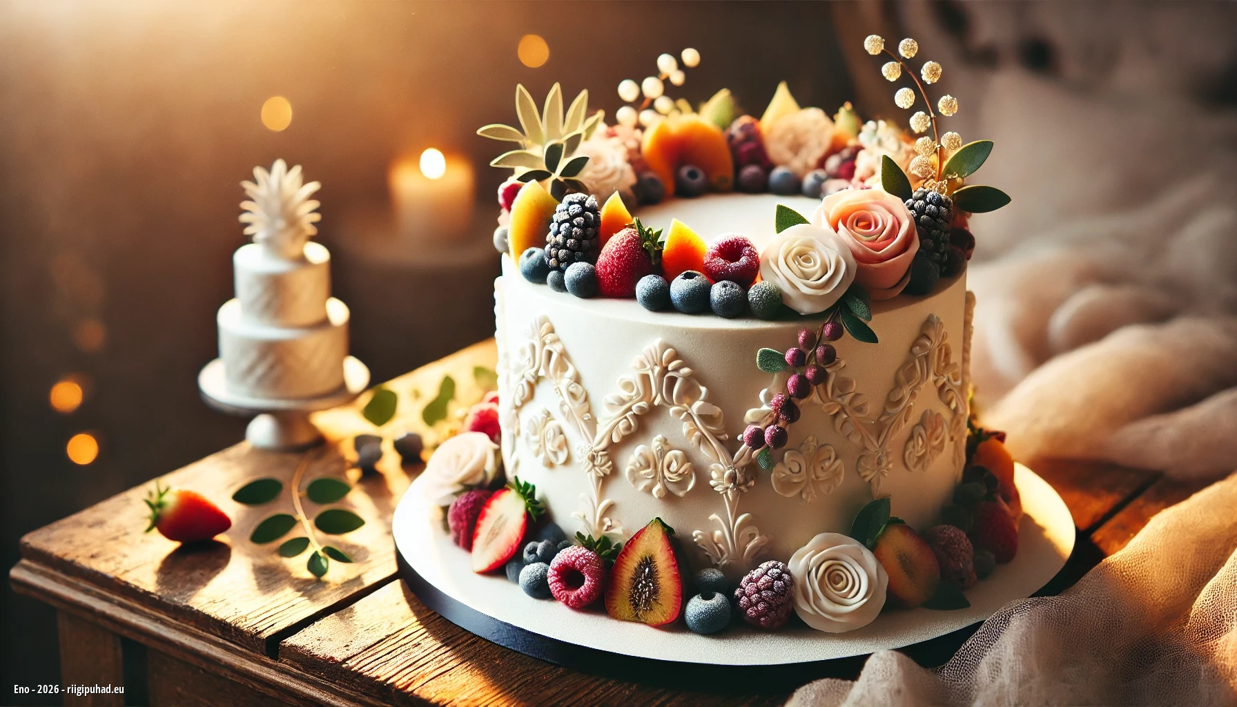 Eno nimepäev - koogiga kaetud nimepäevalaud