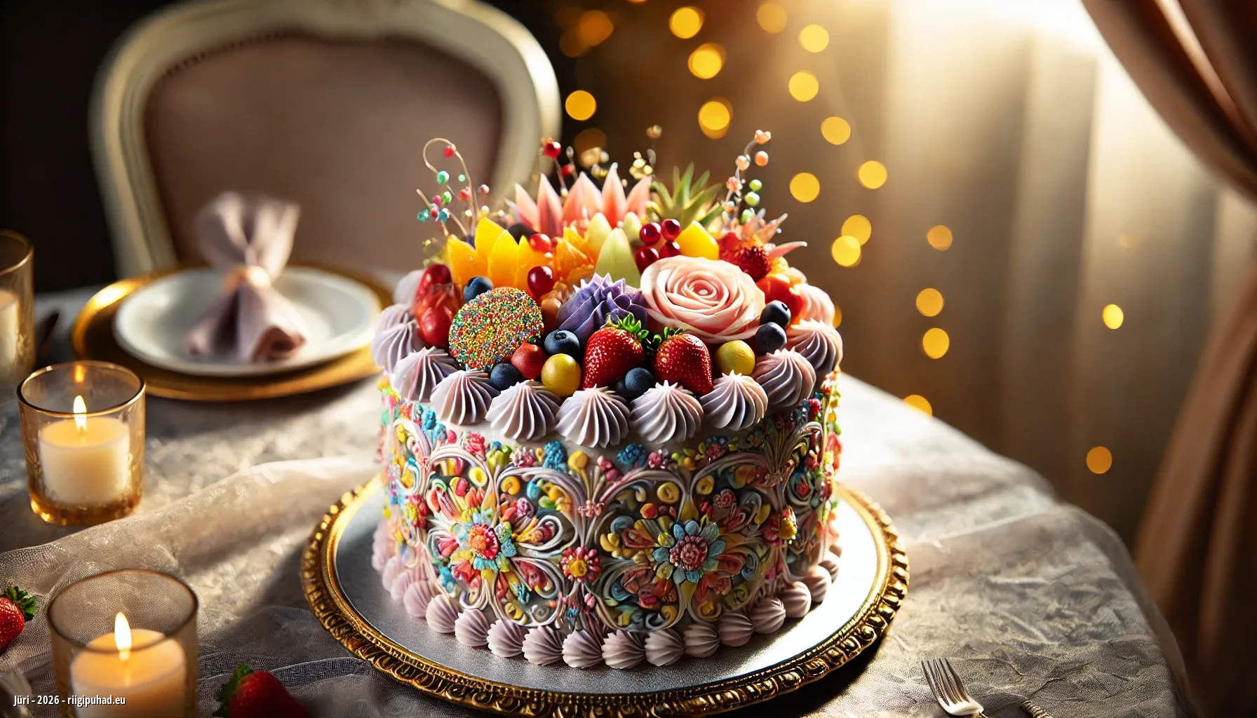 Jüri magus hetk nimepäeval koos tordiga