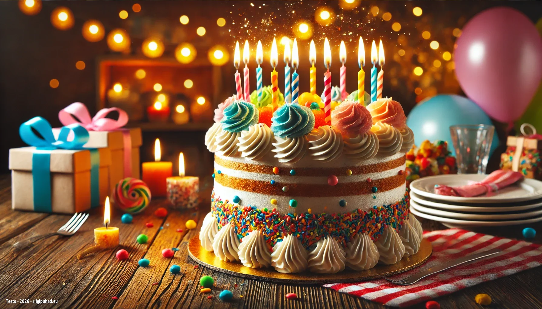 Teeto nimepäevapidu tordiga