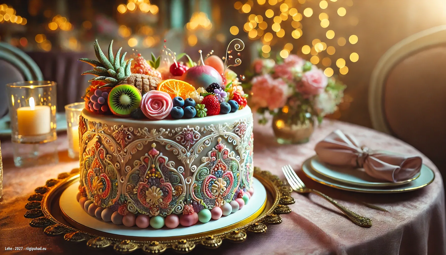 Lehe magus hetk nimepäeval koos tordiga