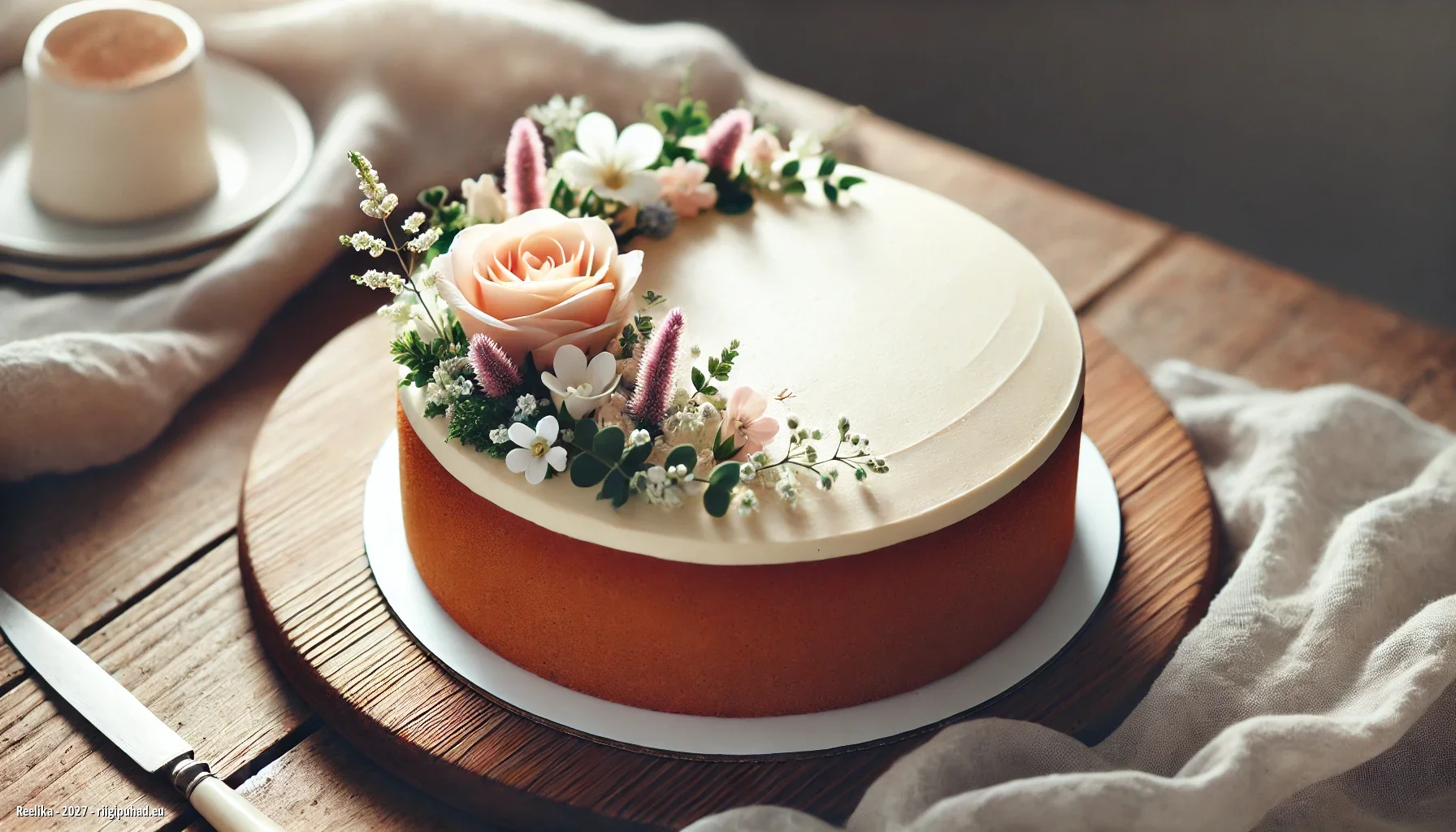 Reelika nimepäev - koogiga kaetud nimepäevalaud