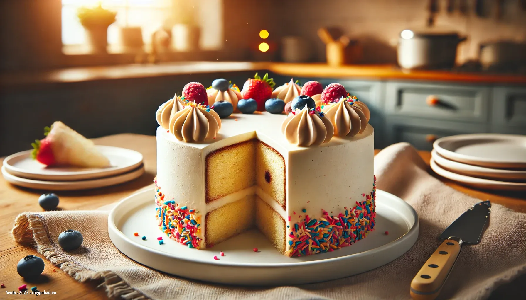 Senta magus hetk nimepäeval koos tordiga