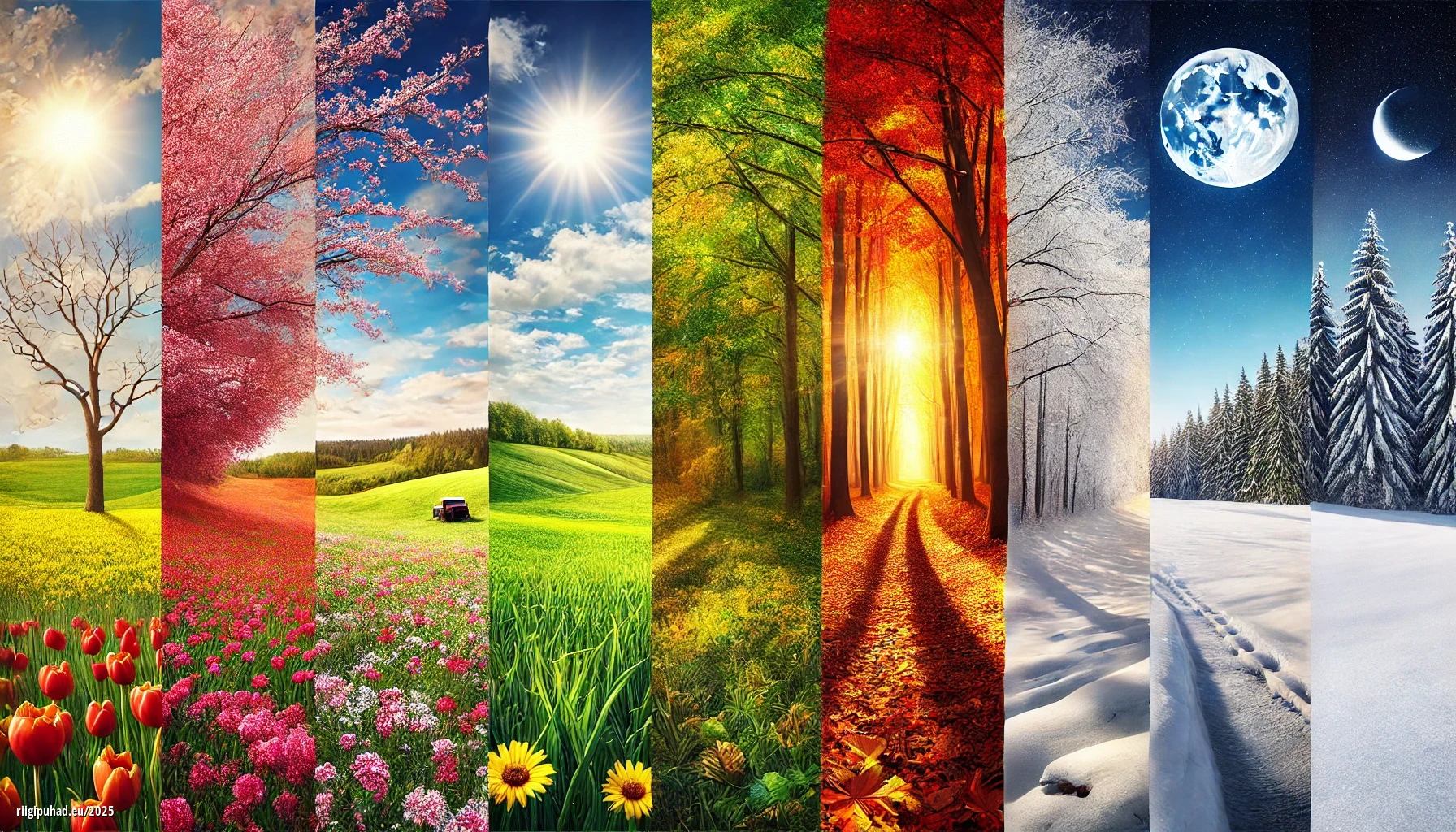 Neli aastaaega Eestis ja pööripäevade rütm 2025