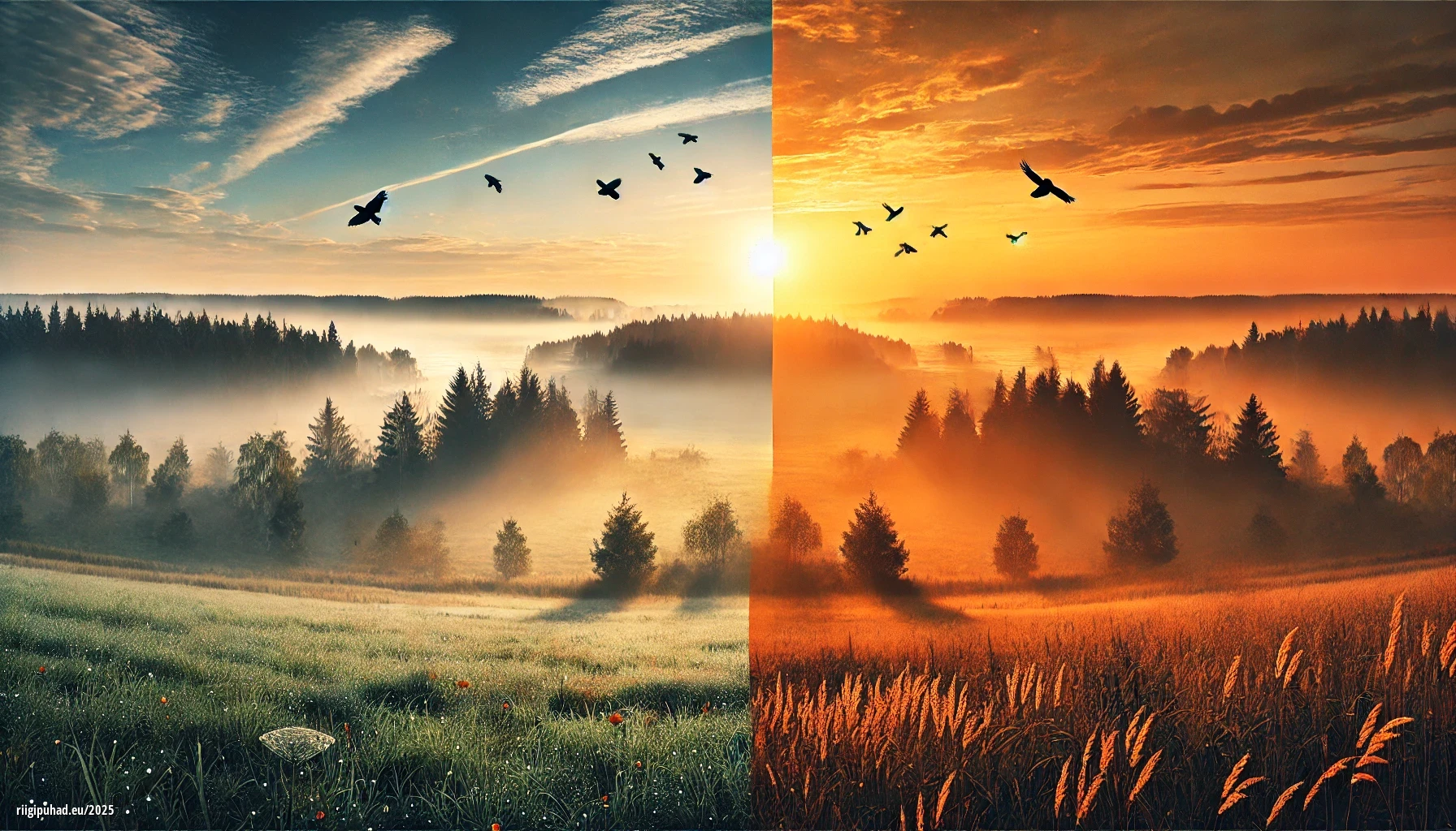 Päikesetõus ja päikeseloojang - illustreeriv pilt 2025