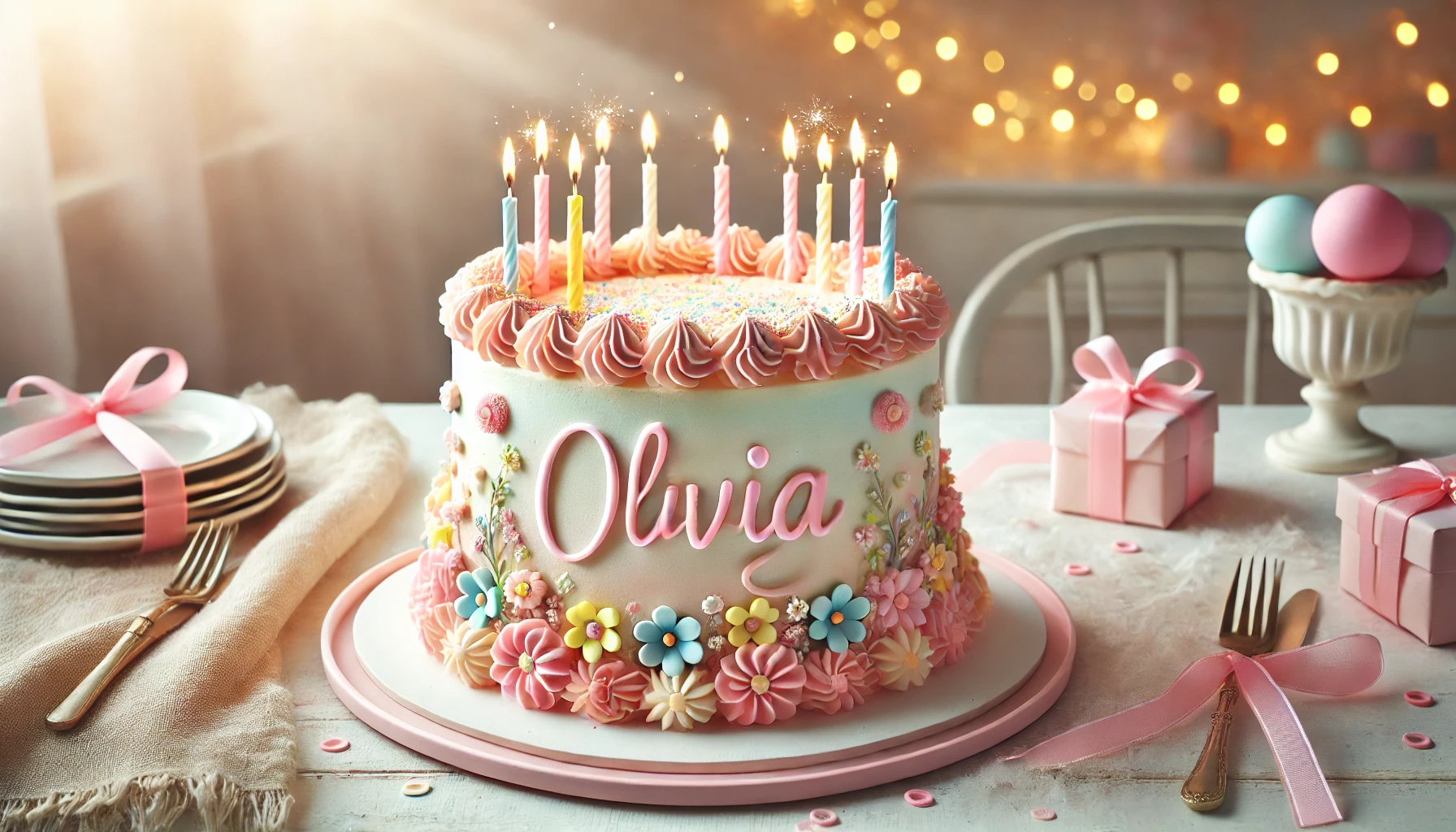 Olivia nimepäevatort - päeva magus kroon